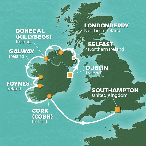 August 20 - 30, 2022 Irish Links Golf Cruise | 10 Nights | 5 Rounds | Dublin - Southampton - PerryGolf.com